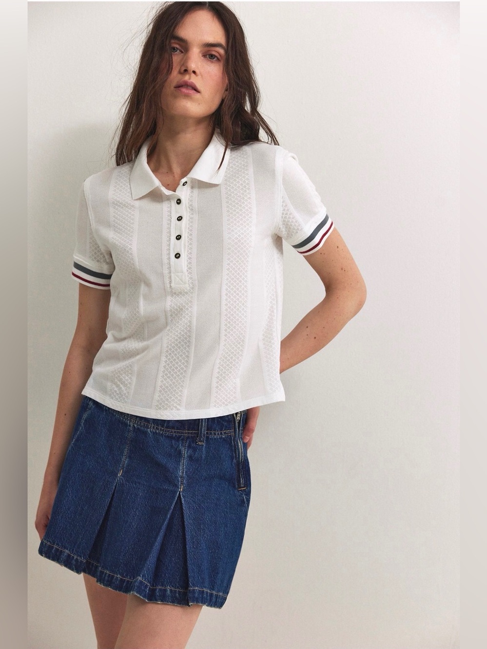 NWT We The Free Clara Polo